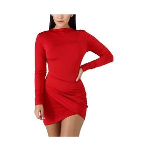 Sexy Mini BodyCon Ruched Dress.